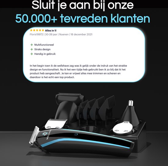 Wellshave 5 in 1 Beard Trimmer Men - Trimmer Beard and Body - Body trimmer men - Bodygroomer men