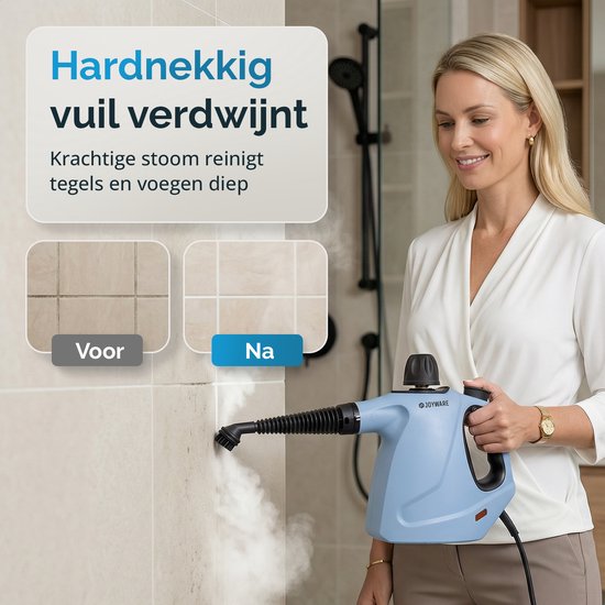Joyware® Nettoyeur vapeur 18-en-1 S2 – Nettoyeur vapeur à main avec Steam Lock – Nettoyeur de tapis et détachant pour canapés, salles de bains et tissus d'ameublement – Nettoyeur vapeur – 1 050 W – 450 ml