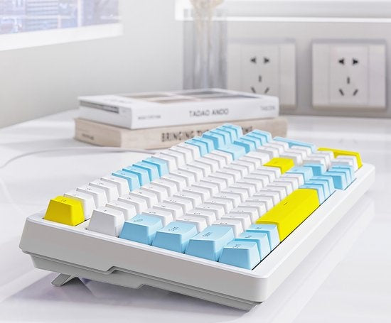 Fuegobird K3MAX Mechanical Gaming Keyboard - 100keys - Gasket Mod - Red Switch - QWERTY - Mechanical RGB Backlight Keyboard - Lemon