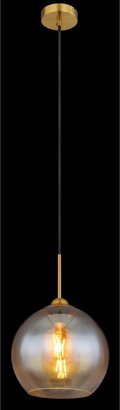 Globo - suspension - JAMESSA - couleur ambre - verre - Ø 25 cm - E27 - 15788H