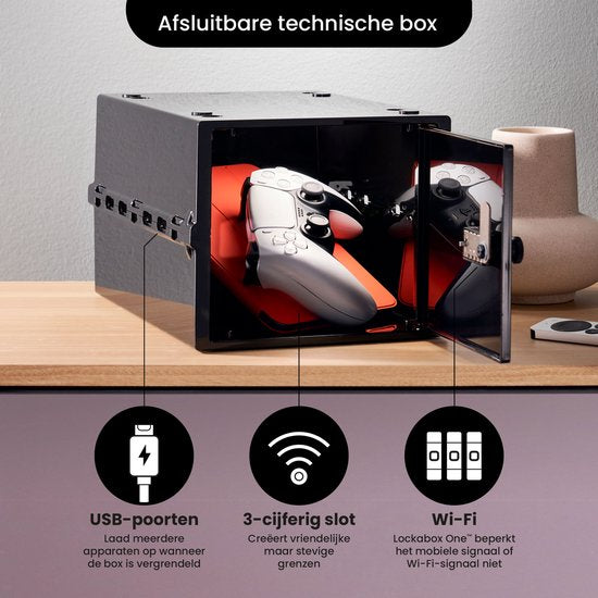 Lockabox One™ Boîte de rangement avec serrure à chiffres - Armoire à pharmacie verrouillable - Coffre-fort en polycarbonate - Résistant au réfrigérateur et au congélateur - 10,5 litres - 31 x 21 x 17 cm.