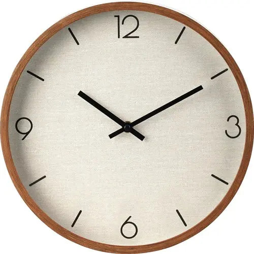 Horloge murale Koopman, aspect bois, ronde, 30 cm, multicolore, décorative