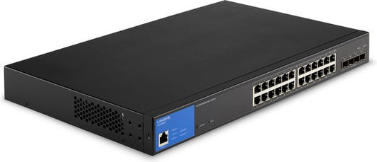 Linksys LGS328MPC - Commutateur réseau - Géré - 24 ports - PoE - Noir