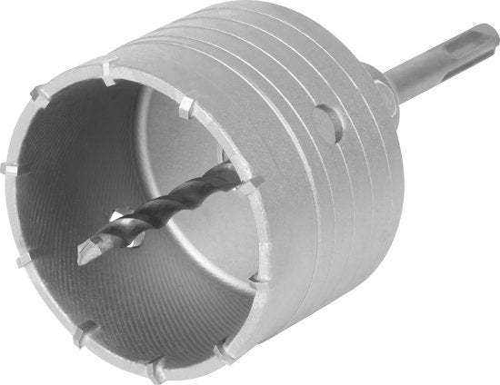 VONROC Jeu de scies cloches SDS-Plus - 2 pièces - 68-82mm - Universel - Comprend un foret, un foret central et un adaptateur SDS-plus