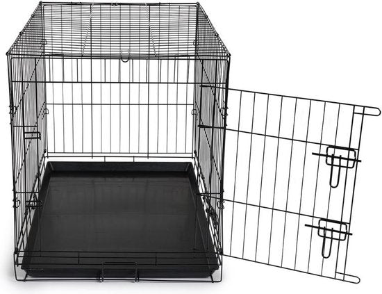 Cage pour chien - XL - 91 x 56 x 63 cm - Pliable - Métal, plastique - Noir - VI Online Products