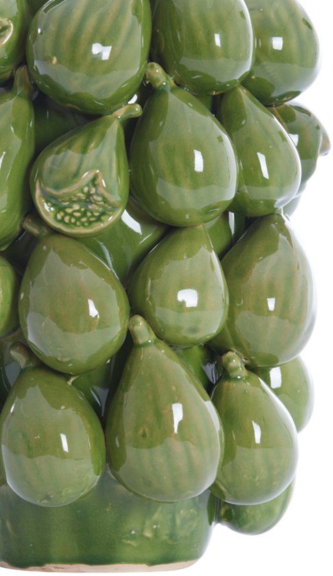 Vase Natalia en céramique de Light & Living, 33 cm de haut - Vert foncé