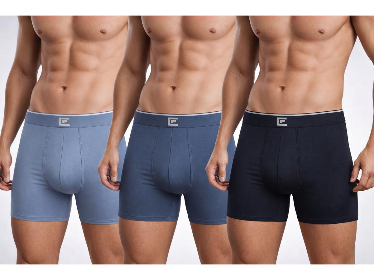 Boxers Bamboo Elements pour homme - Lot de 3 - Assortiment de couleurs foncées - Taille M