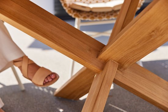 Table de jardin ronde Hartman Provence 150 cm - Teck naturel