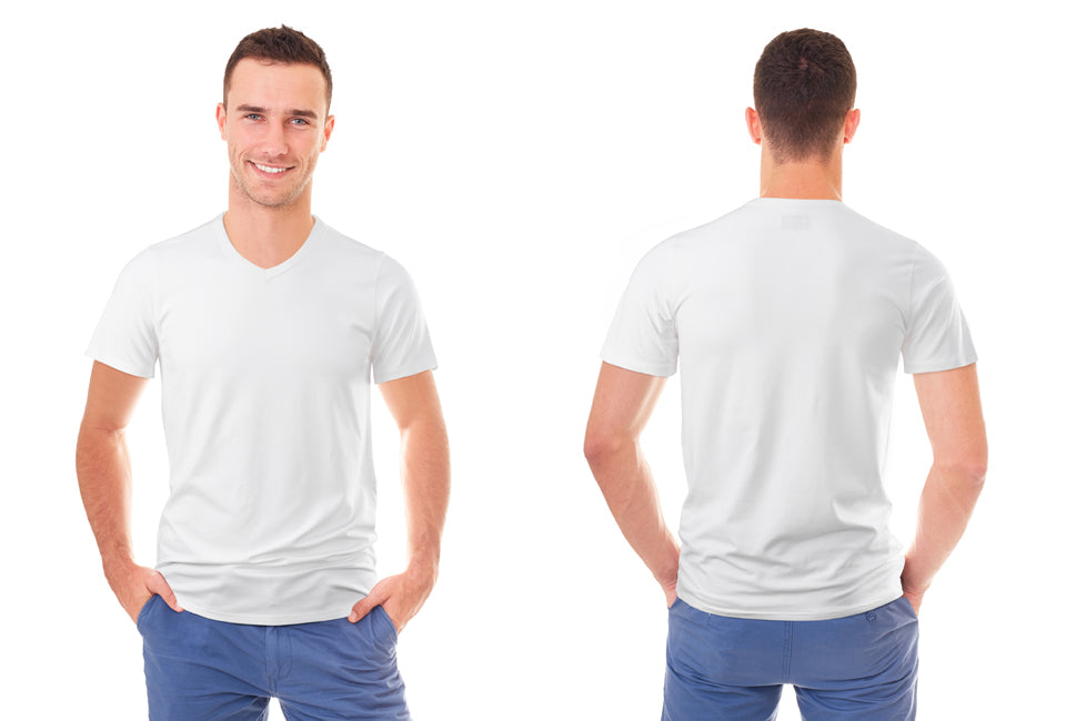 4 packs de t-shirts extra longs en coton Milanoro - Blanc - Taille M