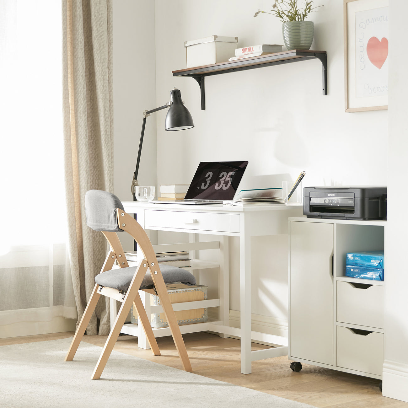 SoBuy FST92-N Chaise pliante avec assise rembourrée - Max. 120 kg - Gris