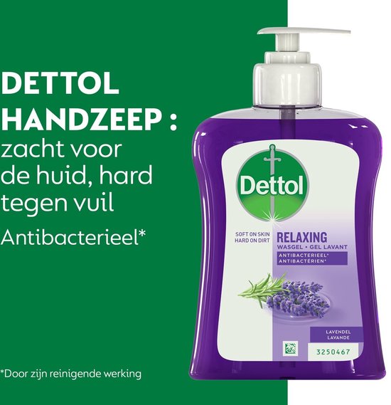 Dettol Gel lavant - Apaisant aux extraits de lavande et de raisin - Savon pour les mains - 250 ml