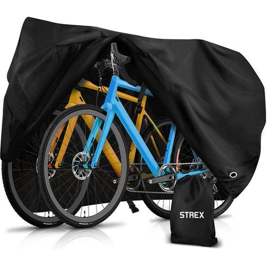 Strex Bicycle Cover Universal for all Bikes - Waterproof Ultra Strong Oxford - Bicycle Cover for 1/2 Bikes - Incl. Storage Bag