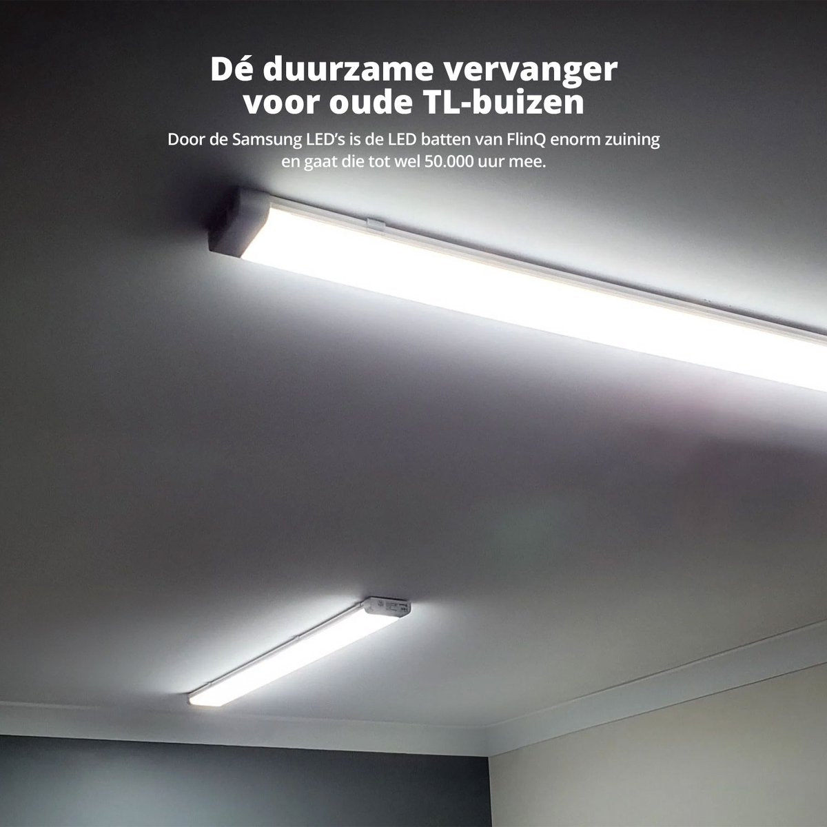 FlinQ LED Batten 6500K - 120 cm - Durable - 50000 heures - 40W - Tube fluorescent alternatif
