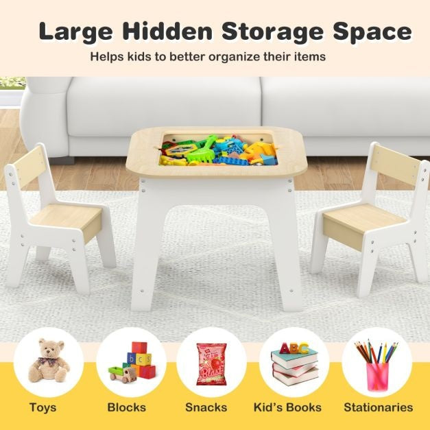 Table enfant Coast avec 2 chaises 3 groupes de chaises enfant TLG en bois avec plateau double face