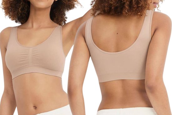 Bamboo Elements Seamless Bra Without Underwire - Nude - Coussinets amovibles - Bralette Ladies - Bra - Bamboo - Seamless Underwear Ladies