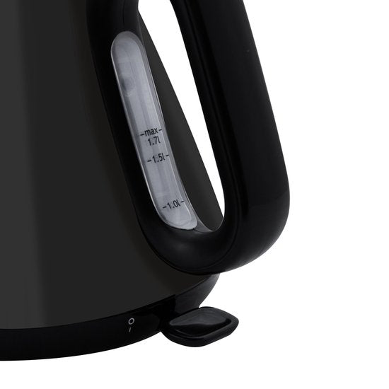 Inventum HW617B - Bouilloire rétro - Capacité 1,7 litre - Acier inoxydable - 2200 watts - Noir/ acier inoxydable