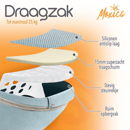 Moxica Baby Carrier - Écharpe - Porte-bébé - Porte-bébé - Porte-bébé