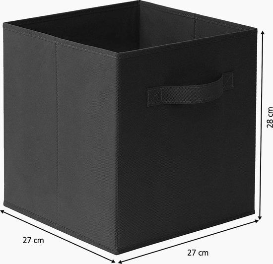 SWILIX® Panier de rangement multifonctionnel / Boîte de rangement - organiseur de placards - 6 pièces - 20 L - Noir