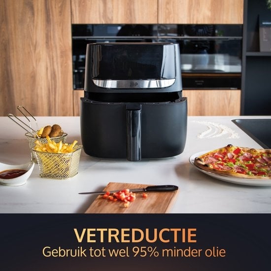JAP Appliances Aspire - XXL Airfryer (5.6 litres) - 20 feuilles de papier sulfurisé incluses - 1, 2 à 6 personnes - Livre de recettes - 8 programmes automatiques - Grande friteuse à air chaud XL - Écran tactile numérique - Sans PFAS - 1700W