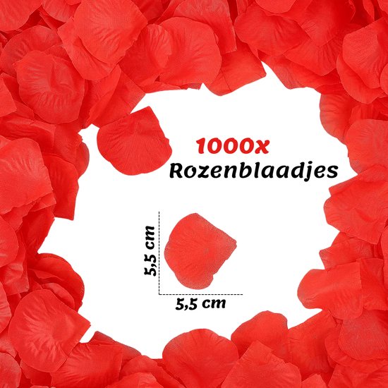 Feestio Set de décoration pour la Saint-Valentin - Décoration - Guirlande - 1000 pétales de roses inclus - Cadeau pour maman / elle
