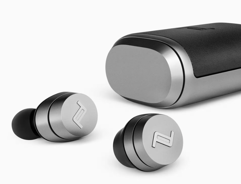 Écouteurs intra-auriculaires sans fil Porsche Design Bluetooth 5.0, gris – Boîtier de recharge haut de gamme signé par un designer