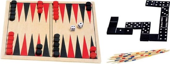 Boîte de jeu en bois 4 en 1