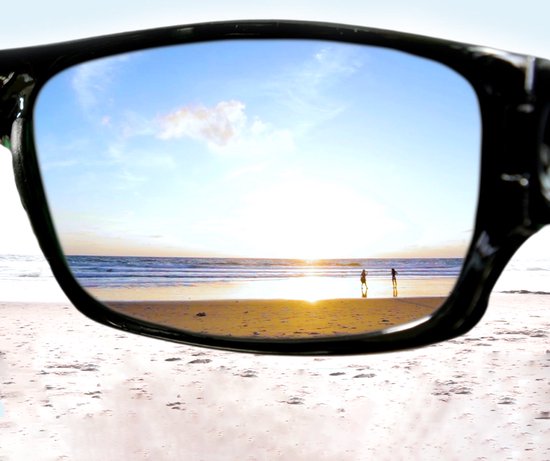 Lunettes de soleil HD Polar View , 2x noir, 1x marron - Unisex - Lunettes de soleil polarisées - avec 1x étui de rangement rigide