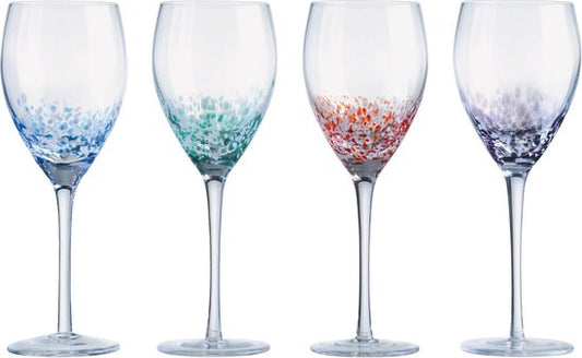 Anton Studio Designs London set de 4 verres à vin avec mouchetures colorées 35 CL
