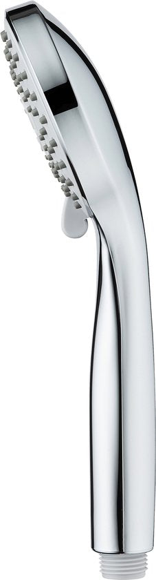 Ensemble de douche à main WENKO Basic 9,5 cm - 5 types de jets - Chromé - Pomme de douche avec flexible