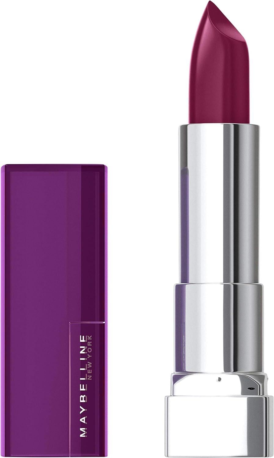 Rouge à lèvres Maybelline Color Sensational - 338 Midnight Plum - Violet foncé - Formule onctueuse au nectar de miel
