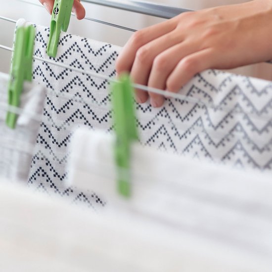 BRASQ Drying Tower Grey - 40 metres - Tour de séchage pliable - Tour de séchage avec ancrage au sol et housse de protection - Support de séchage