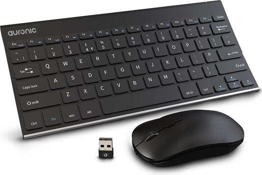 Clavier et souris sans fil Auronic - QWERTY - Noir