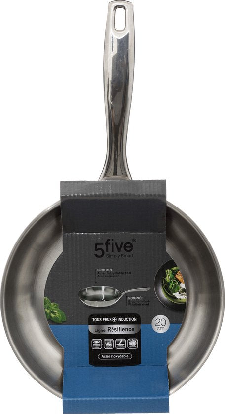 Secret de Gourmet - Poêle à frire - Compatible avec toutes les plaques de cuisson/sources de chaleur - argent - Diamètre 20 cm