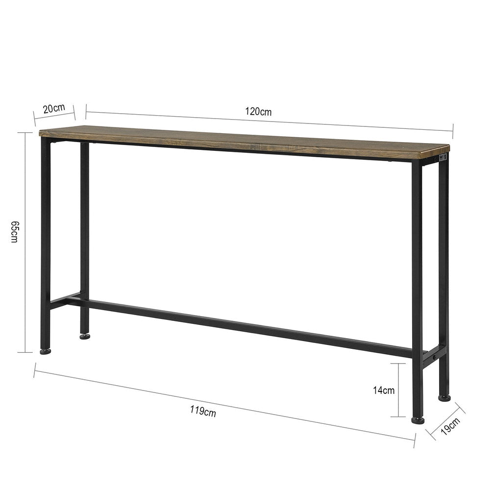 SoBuy FSB19-N Table console - MDF - 120x20x65 cm - Industriel