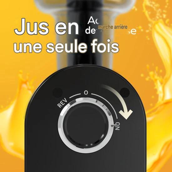 KitchenBrothers Extracteur de jus - Compact - Presse-agrumes - Presse-légumes et fruits - 45 mm - 500 ml - Noir