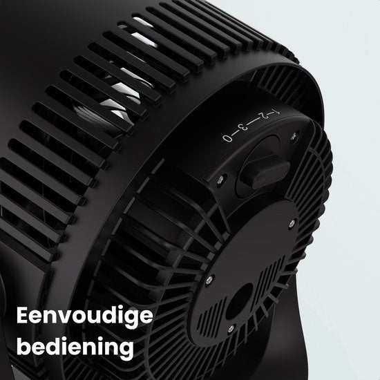 Ventilateur de table Auronic - 3 vitesses - Mini-ventilateur - Ventilateur sur pied - Possibilité de fixation murale - 41 dB - Oscillation à 90° - Portée de 7 mètres - Noir