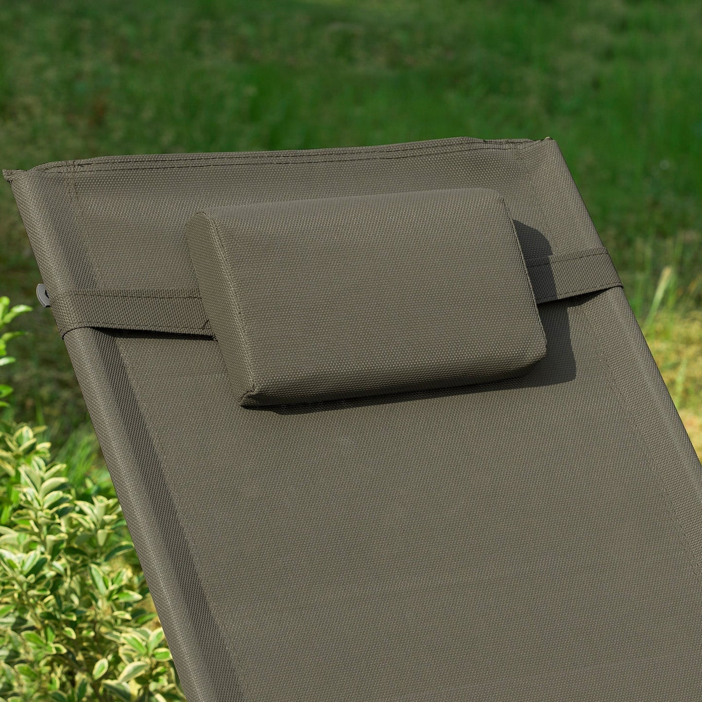 Chaise longue set de 2 SoBuy, Extérieur, Max. 150 kg, Marron