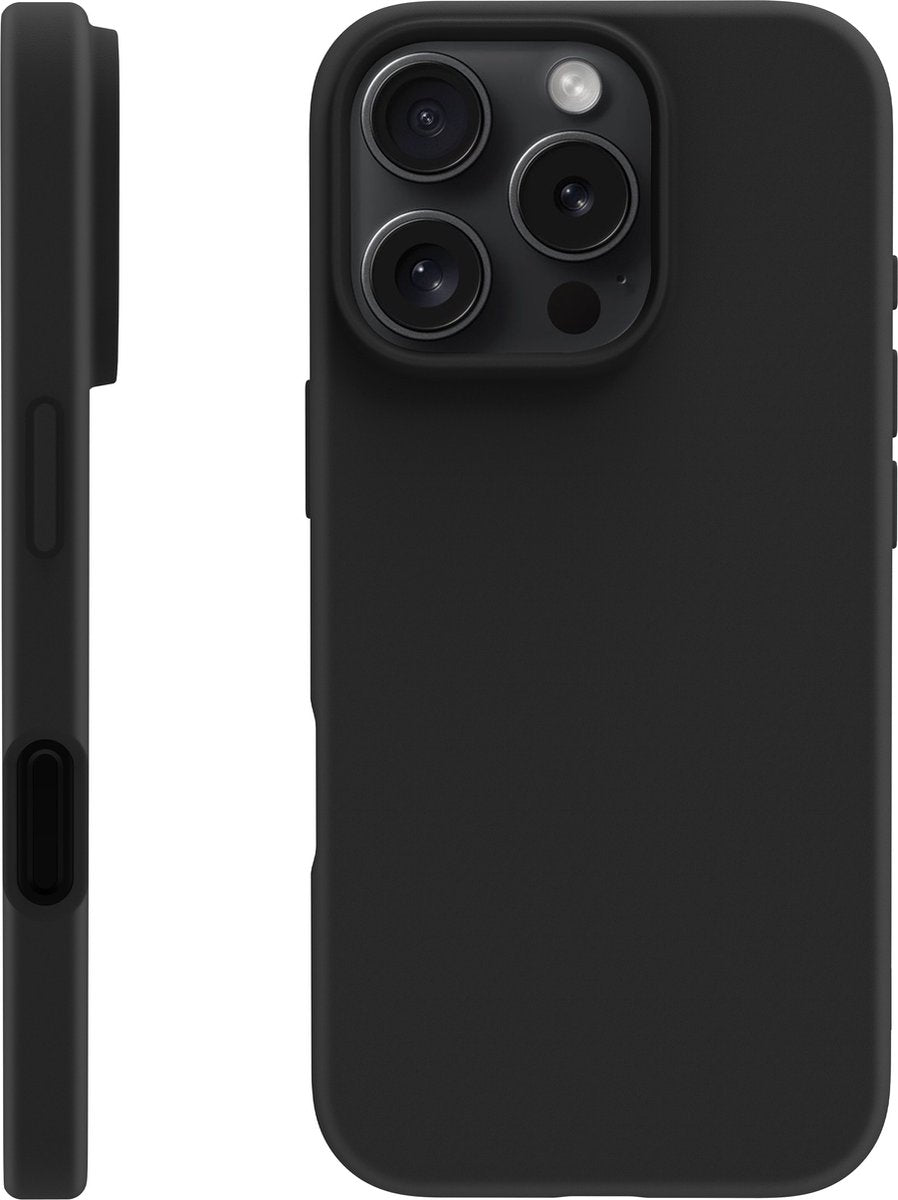 BeHello - iPhone 16 Pro Case Soft Touch - MagSafe - Anneau magnétique - Noir