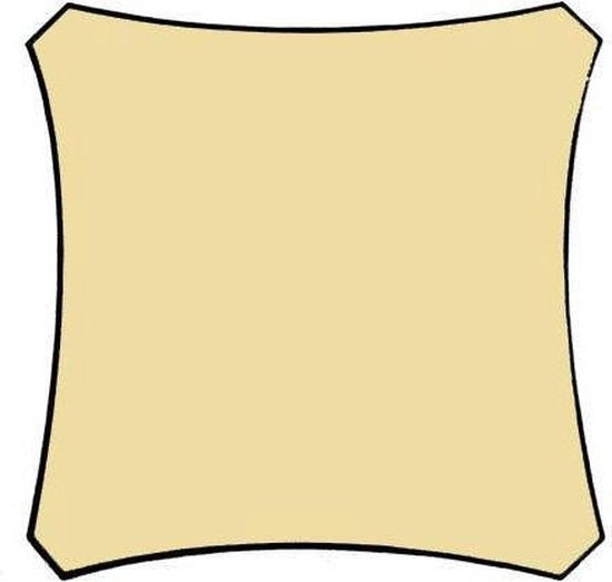 Perel Toile d'ombrage, perméable à l'eau, perméable à l'air, 5 x 5 m, 180 g/m², HDPE, carré, champagne