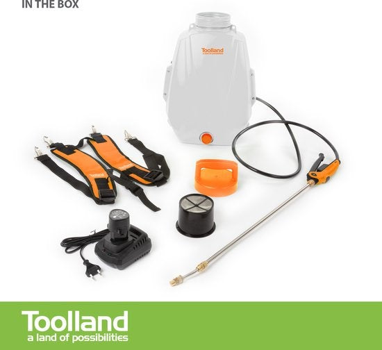 Arroseur dorsal Toolland avec batterie rechargeable - 12 L