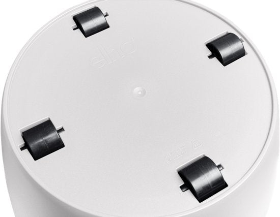 Elho Brussels Rond Wielen 35 - Grand pot de fleurs d'intérieur - Plastique 100 % recyclé - Ø 35 x H 33 cm - Blanc