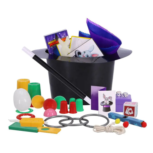 Boîte de magie avec chapeau et 150 tours.