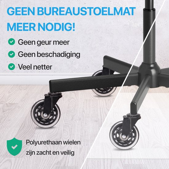 Avint Goods Roulettes de chaise de bureau - Roulettes de chaise de bureau - Roulettes pivotantes - 10mm - Lot de 5 - Travailler à domicile sans tapis de chaise de bureau ni protecteur de sol