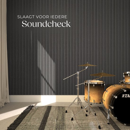 Panneaux acoustiques tectake® - Lot de 2 - Panneau mural acoustique - 60 x 120 cm - 1,44 m² - Panneaux muraux aux dimensions personnalisables - Panneau à lattes en MDF et placage de bois - Isolation acoustique - Décoration murale élégante - Montage facile