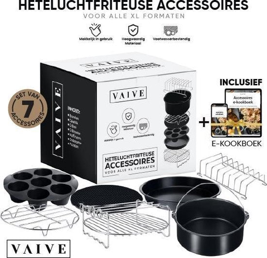 VAIVE Ensemble d'accessoires pour friteuse à air chaud - Convient à toutes les friteuses Airfryer XL et XXL - ⌀ 20 cm