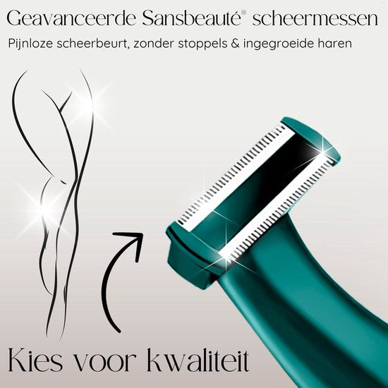 Tondeuse bikini 6 en 1 - Sansbeauté® - Visage - Aisselles - Jambes - Maillot - Tondeuse à sourcils - Epilation visage femmes - Zone intime - Ladyshaves Bikini - Epilateur électrique