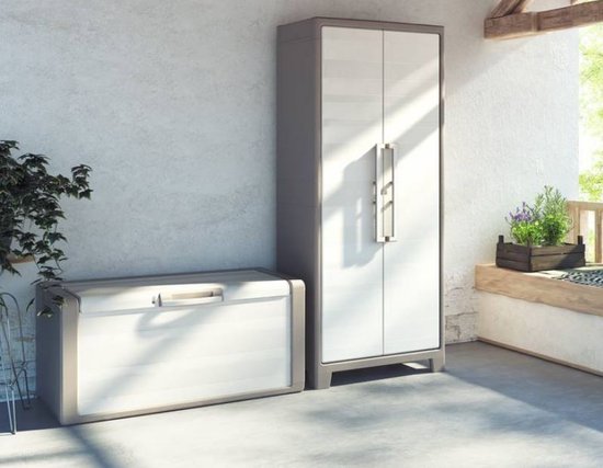 Keter Gulliver Tall Cabinet - 8 demi-étagères - 80x44x182cm - Sand/Beige