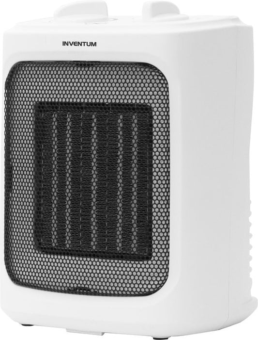 Inventum KC221W - Radiateur électrique céramique - Pose libre - Mode ventilateur - Jusqu'à 60 m3 - Blanc/Noir