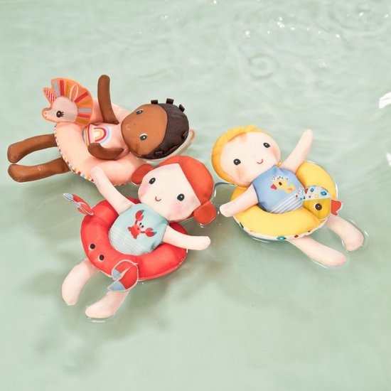 Lilliputiens - Petite poupée de bain avec un bracelet en forme de canard