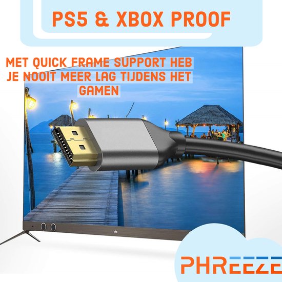 HDMI vers HDMI 8K@60hz - Nylon - Gris moderne - 3M